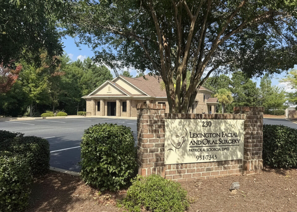 exterior sign and building of Lexington Facial & Oral Surgery in Lexington, SC
